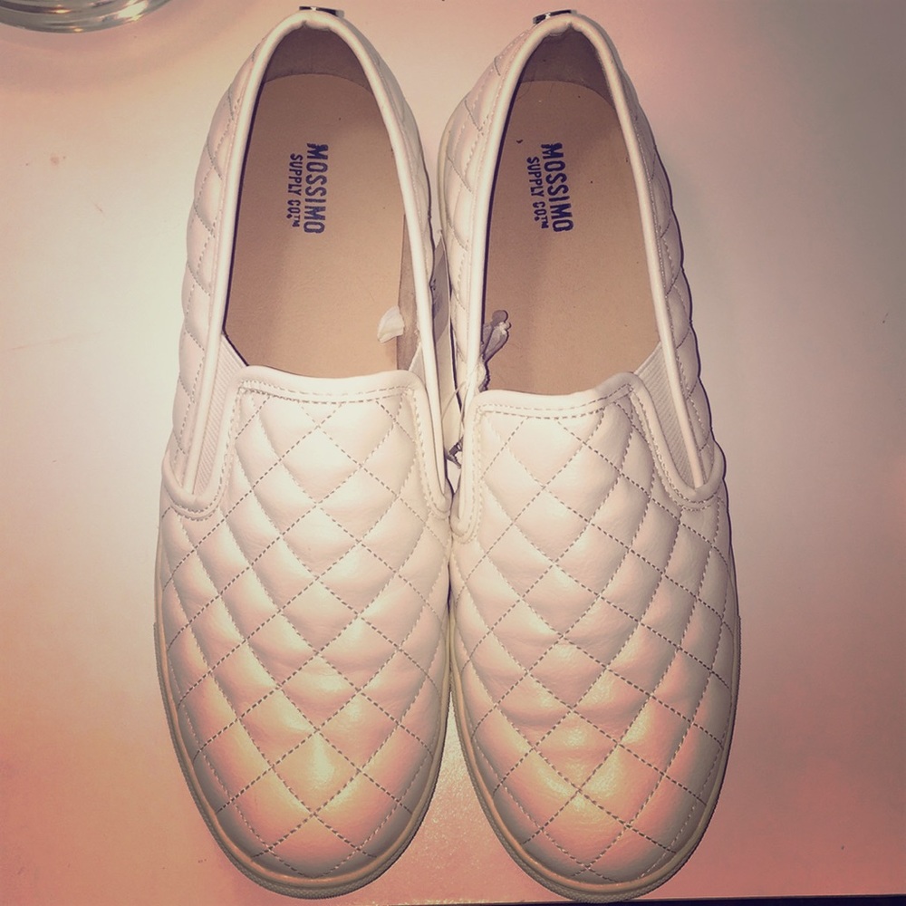 White Slip Ons
